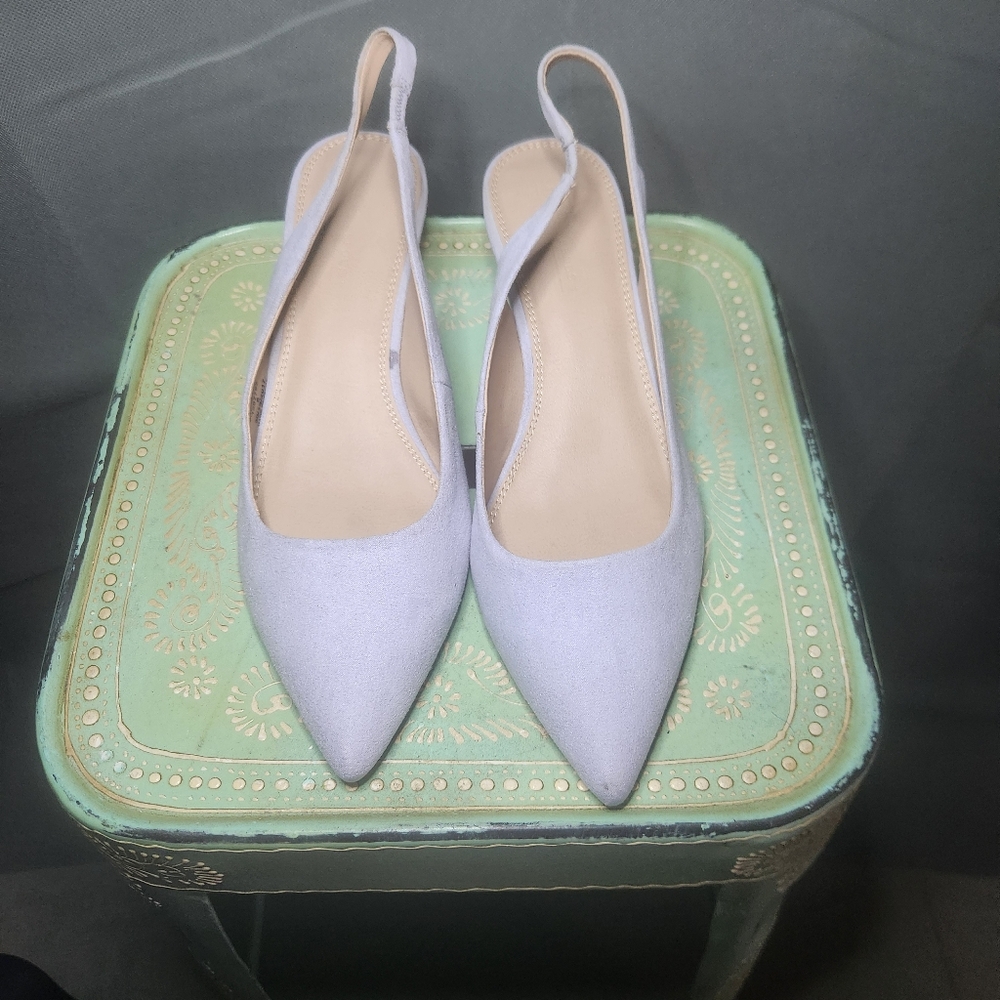 Asos Light Blue Slingback Kitten Heels
